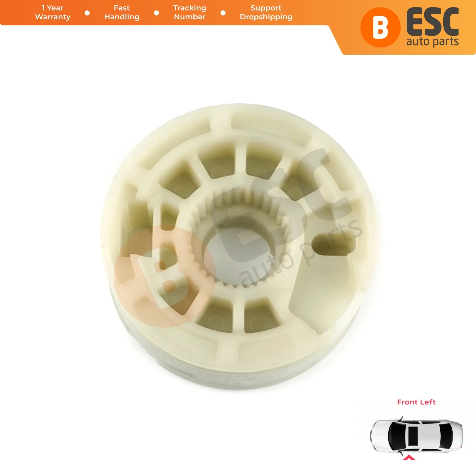 

ESC Auto Parts EWR5222 Power Electric Window Regulator Repair Wheel Pulley Front Left Door for Hyundai Elantra MK4 Sonata MK5