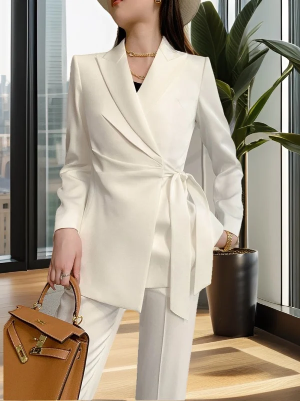 Casual Style Long Sleeve Suit Set Women's Design Street Fashion Professional Workwear Small Western Style Jacket Outfit