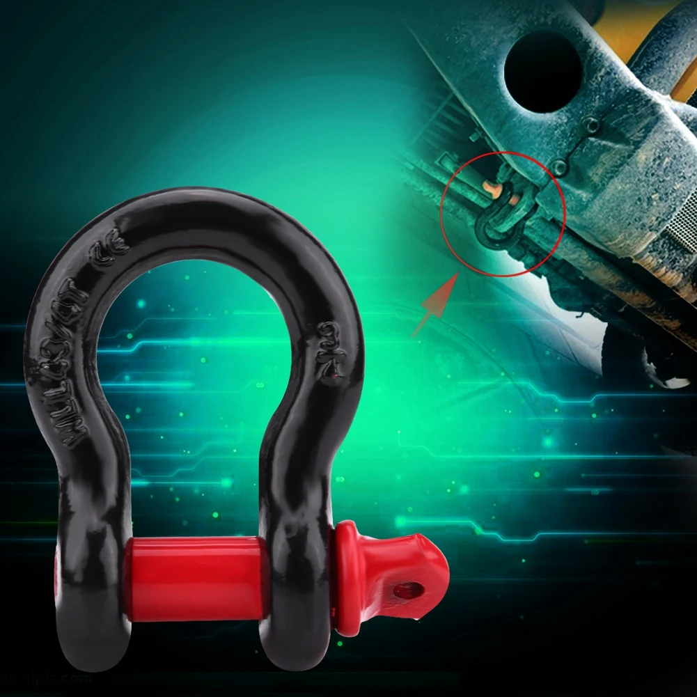 Heavy Duty Galvanized Shackles D Ring 2T 10000lbs Vehicle Recovery Towing Zinc Coated Corrosion Resistant OEM Replacement
