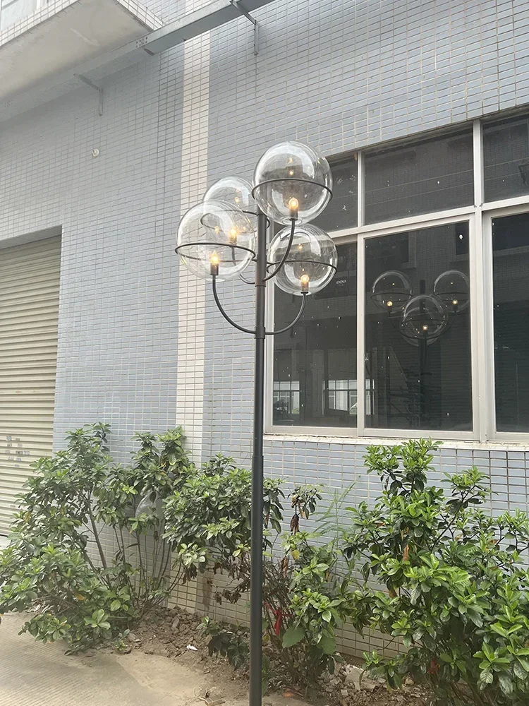 

Jushang American villa outdoor pastoral wall lamp lawn courtyard decorative lamp indoor living room staircase glass chandelier