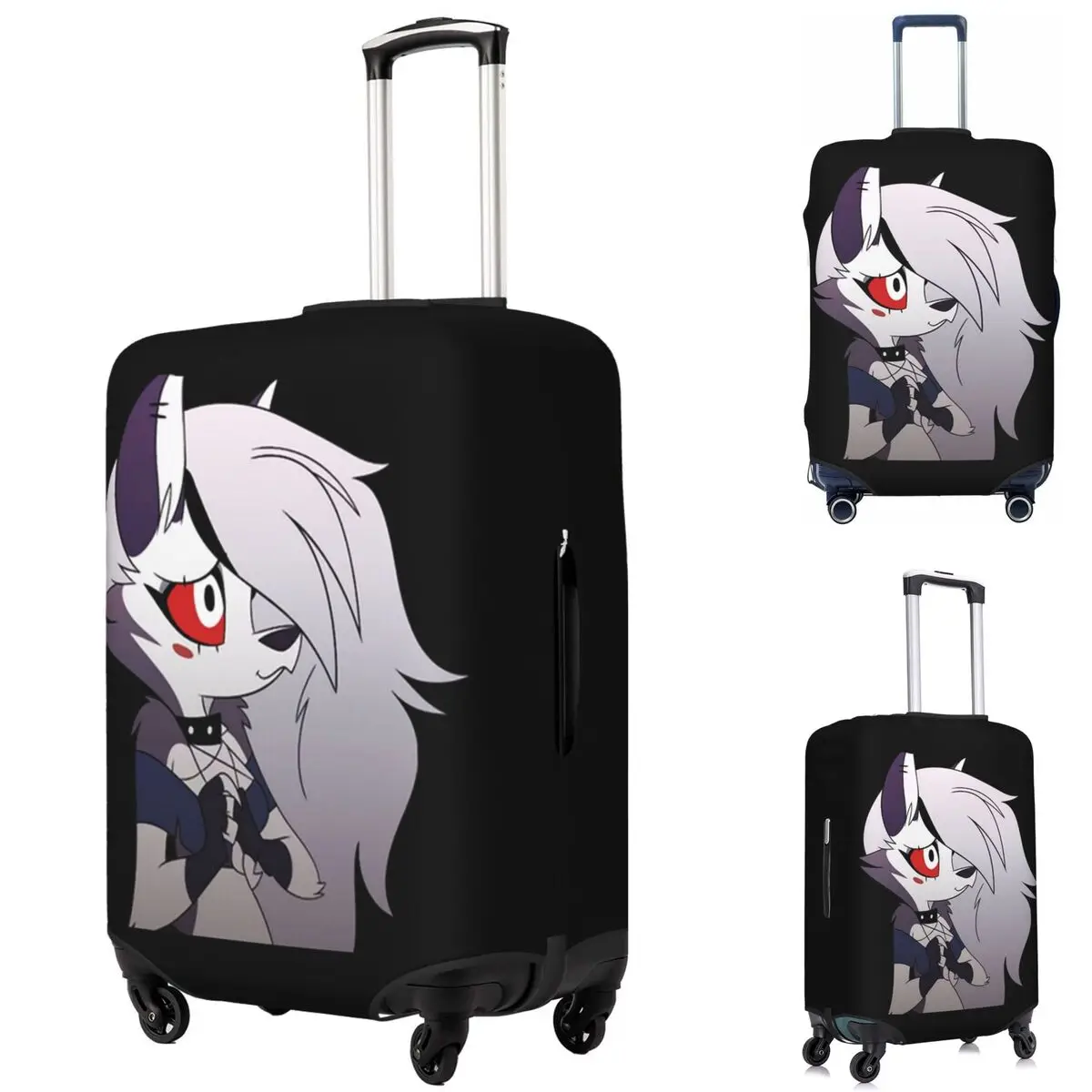 

Helluva Boss Loona Suitcase Cover Protection Elastic Trip Luggage Protector Covers for 18-32 Inch
