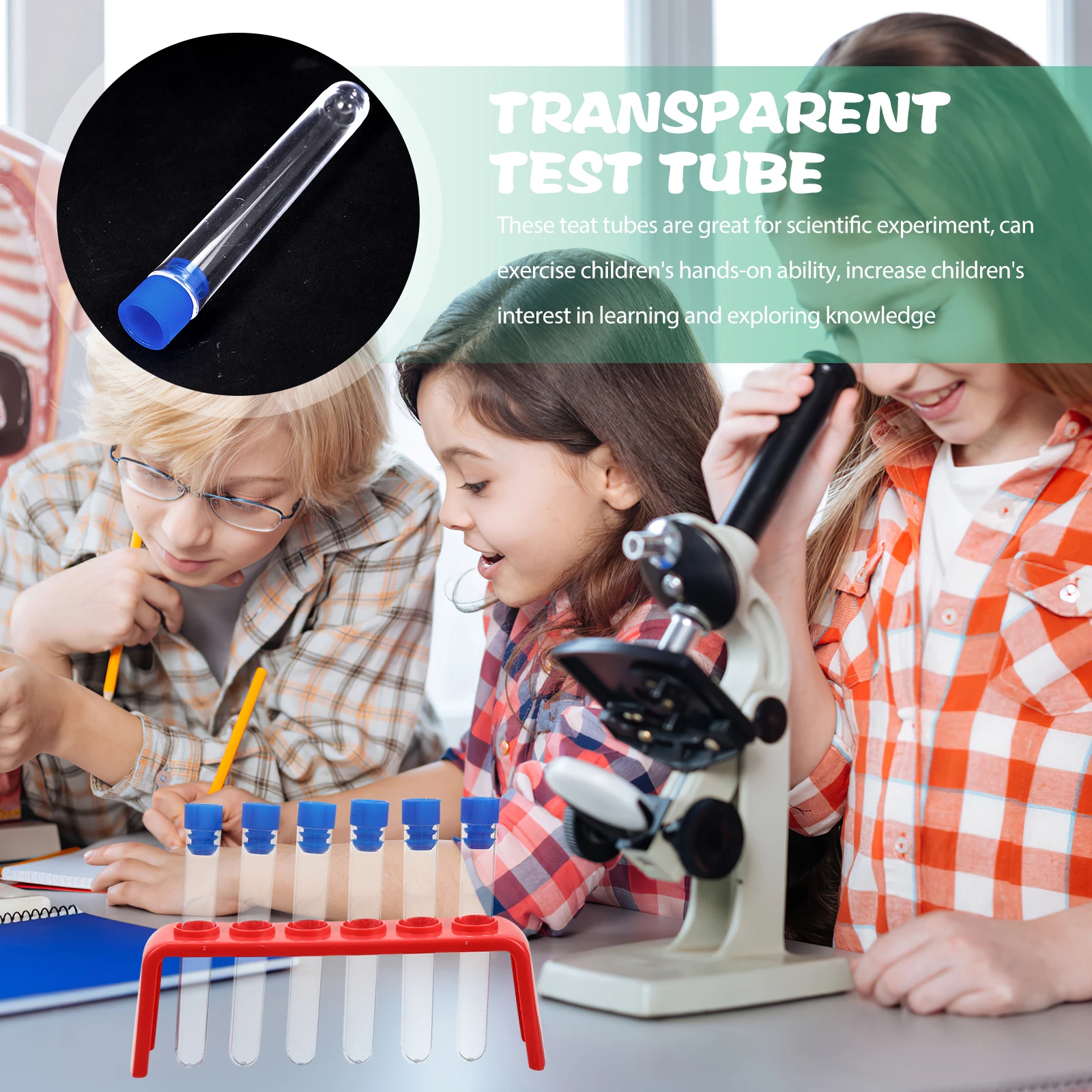 

50pcs Clear Plastic Test Lab For Scientific Experiment Storage Propagation Transparent Small Vials Low Temperature Resistant