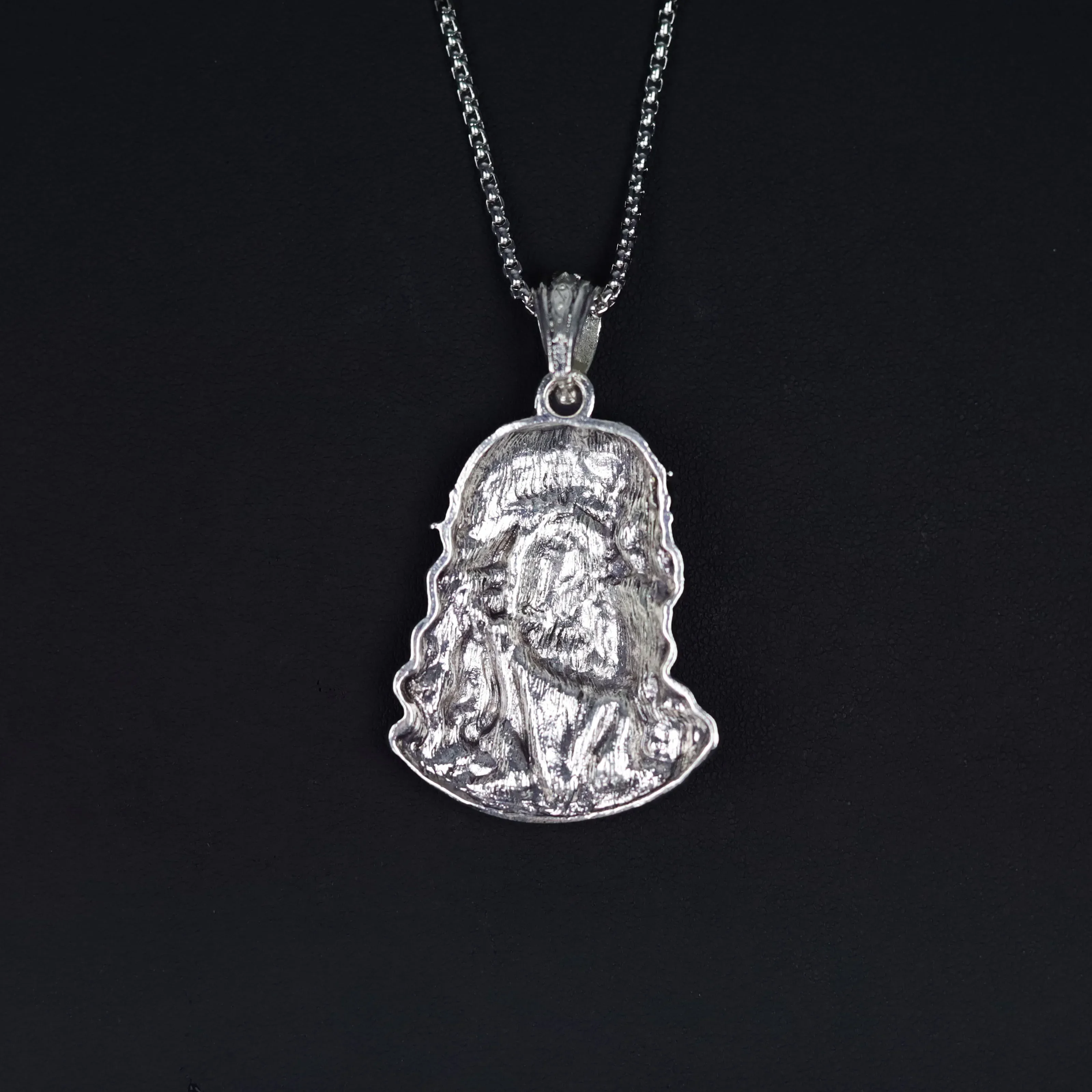 Stainless Steel Titanium Hip Hop God Jesus Human Head Luxury Gold Plated Pendant Collar Chains Necklace for Men Women Jewelry