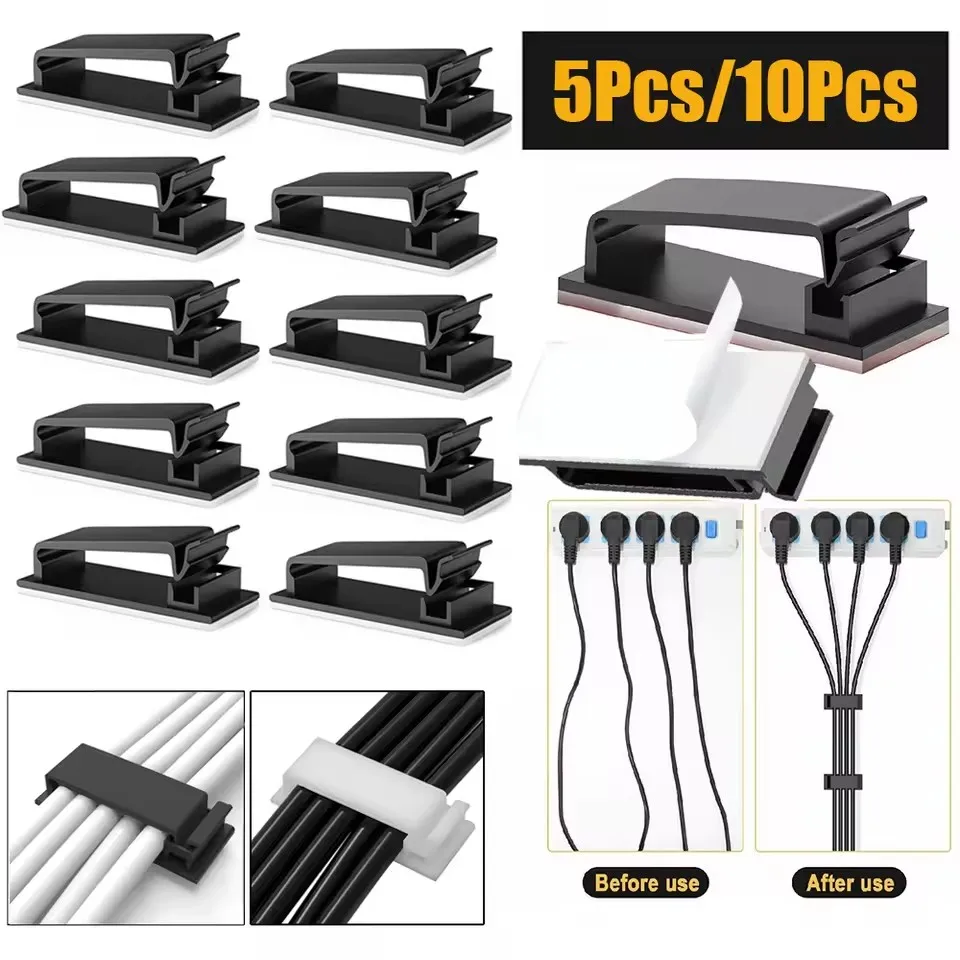 Cable Fixing Clip Cable Wire Sorting Buckle Chassis Organizer 19*47 Black and White Organizer