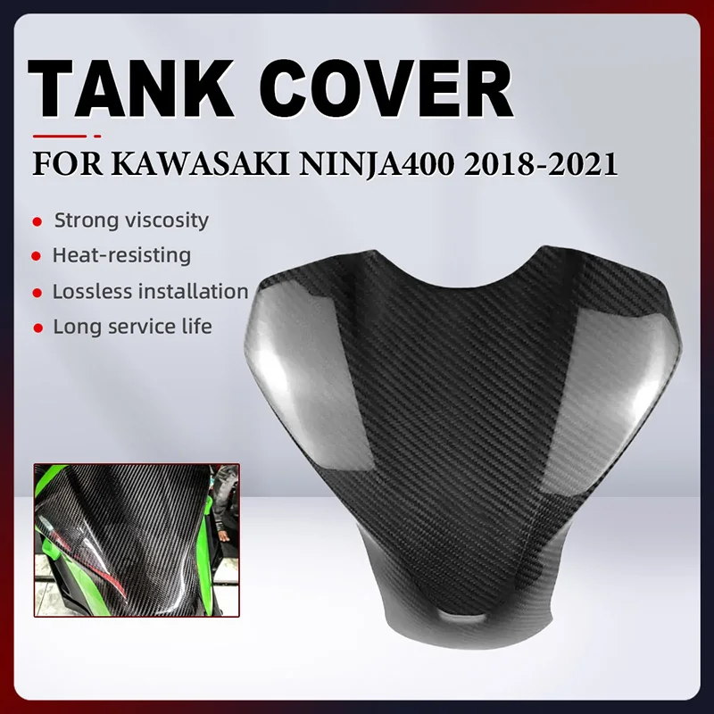 

For KAWASAKI Ninja400 2018 2019 2020 2021 For KAWASAKI Z400 2019-2021 ABS Carbon Paint Fuel Gas Tank Cover Protector Fairing