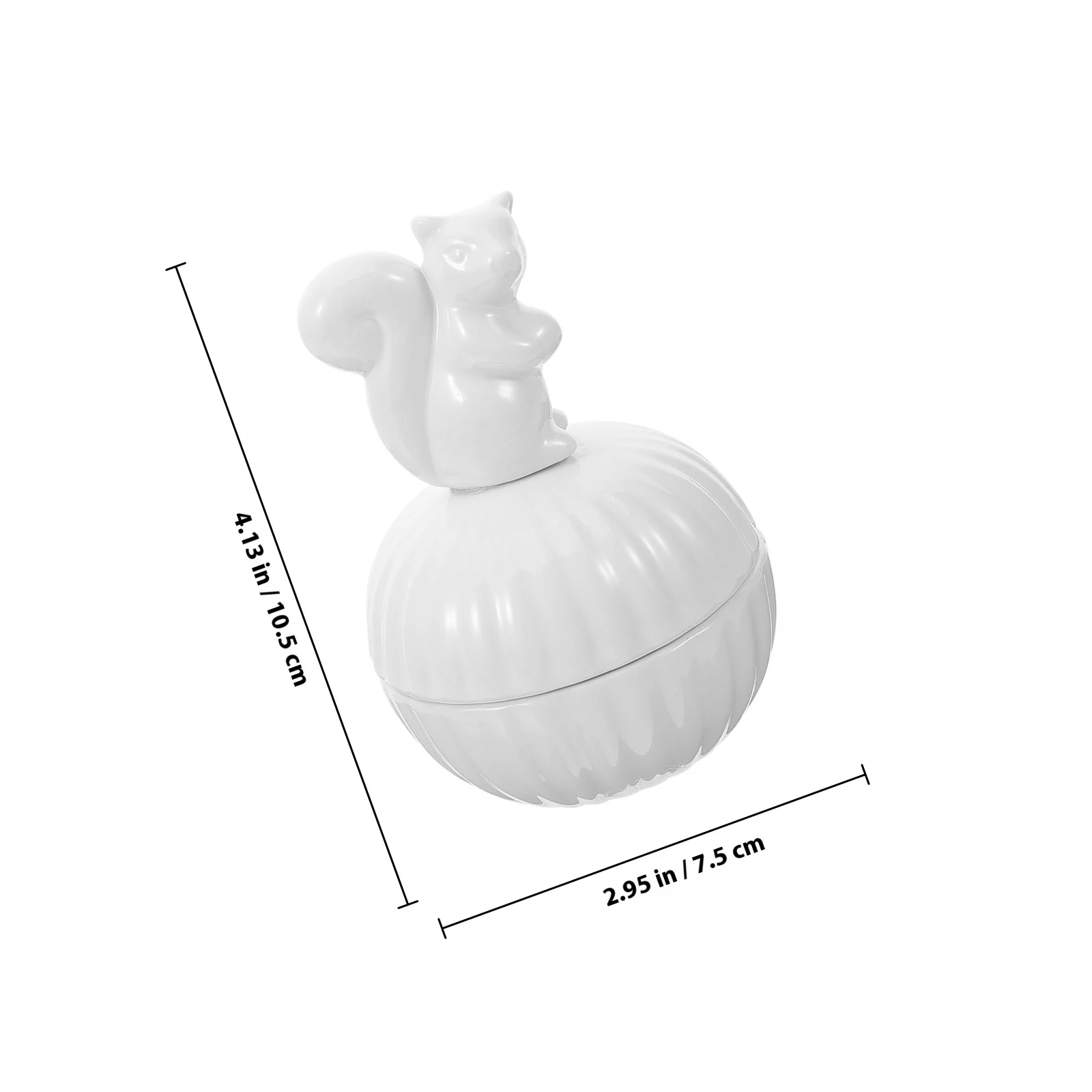 صندوق مجوهرات من السيراميك تمثال السنجاب منظم تخزين لطيف حامل القرط حاوية مجوهرات حلية هدية #6