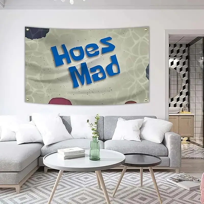 VIKAMA Hoes Mad Fun Tapestry American Street Style, Playful Wall Hanging for Esports Room Background Decor