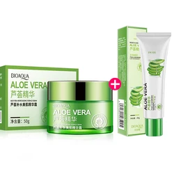 BIOAQUA-Conjuntos De Cuidados Faciais Aloe Vera, Creme Hidratante Para o Rosto, Creme Refirmante Olhos, Gel Olhos, Produtos Para Cuidados Com A Pele