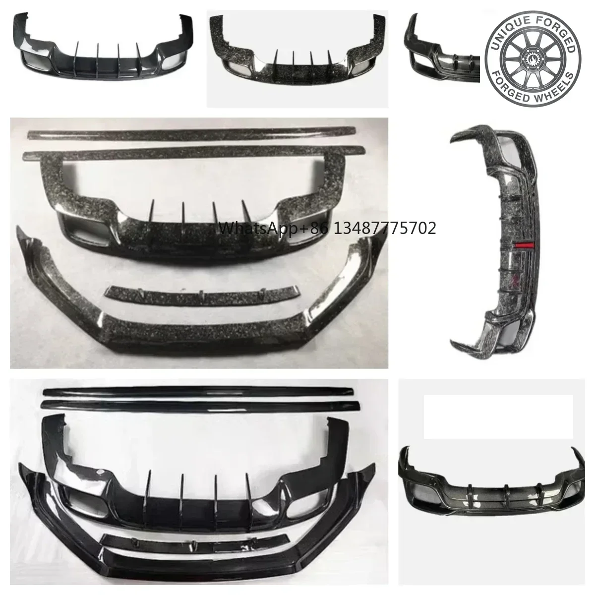 26style Forged Carbon Fiber Tail Lip Side Skirt For Porsche Panamera 971 2017 Convert Rear Shovel with Light Car Accessories