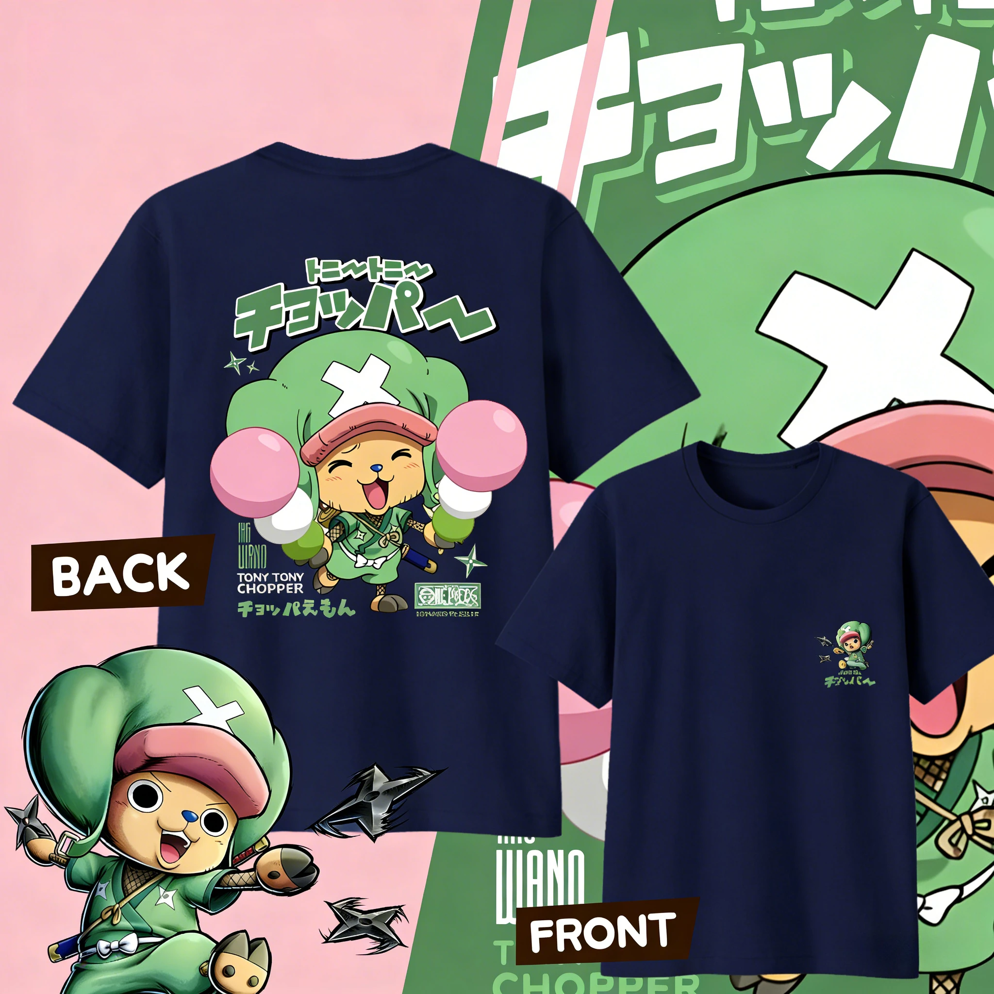 Anime One Piece Tony Tony Chopper Baumwoll-T-Shirt 2026 Sommer Kinder/Herren/Damen Mode Lässiges Kurzarm-T-Shirt Streetwear