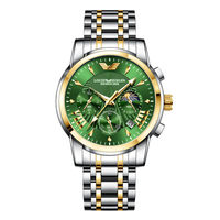 LOUIE JUELEN 2026 Men's Multi - function Chronograph Sun Moon Stars Quartz Watch - 3ATM Waterproof Business Casual Wristwatch