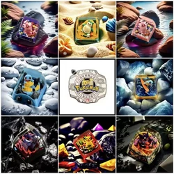 Pokemon Gengar Jirachi Shaymin Cross Shaft Pikachu Journeys Keycap New Stereo Cute Illustration Mechanical Keyboard Resin Keycap
