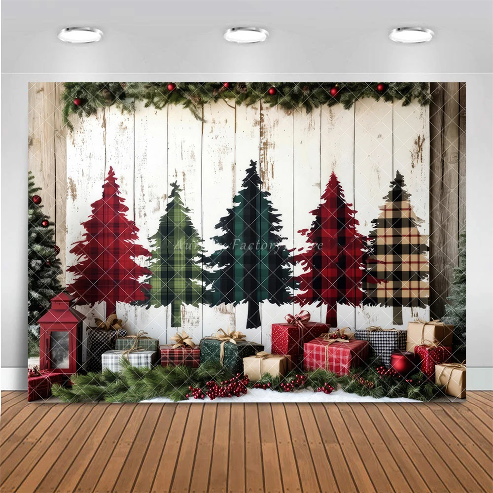 الكلاسيكية عيد الميلاد منقوشة أشجار الصنوبر خلفية الطفل الطفل صورة استوديو الدعائم عيد الميلاد الرجعية خلفية الأسرة صور راية #3