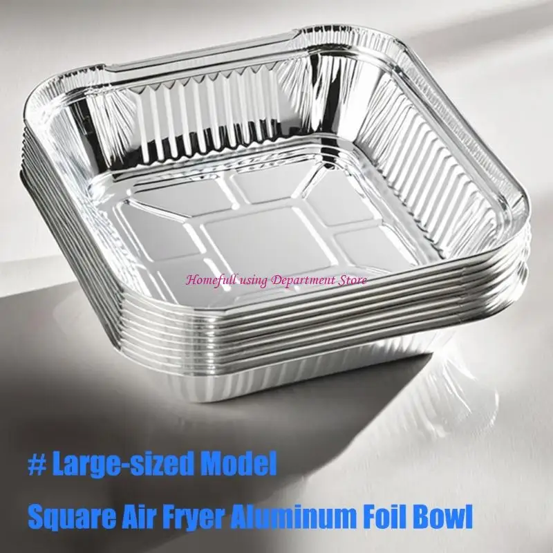 100Pcs 8x8Inch Square Baking Pans Aluminum Pans for Oven Toaster Cooking