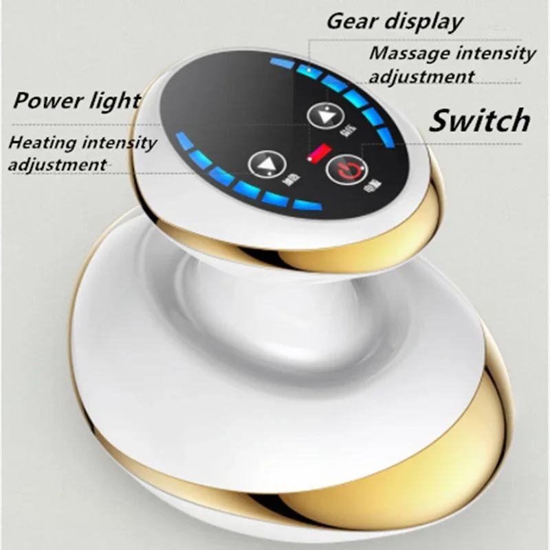 

6 Gear Electric Guasha Scraping Tool Negative Pressure Vacuum Suction Cup Home Body Massager Heating Fat Burner Anti-cellulite