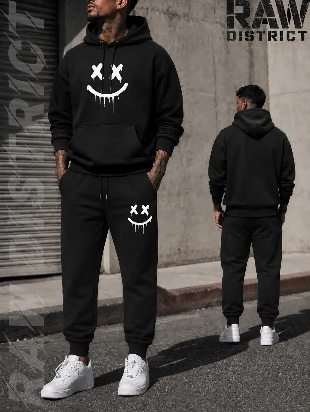 Men's Hoodie And Sweatpants Set,2 Piece Sets Casual Streetwear Tracksuit,Hoodies,Mens Clothes,Men,Graphic Hoodies,Back To School Clothes,Sweatshirts - view 3