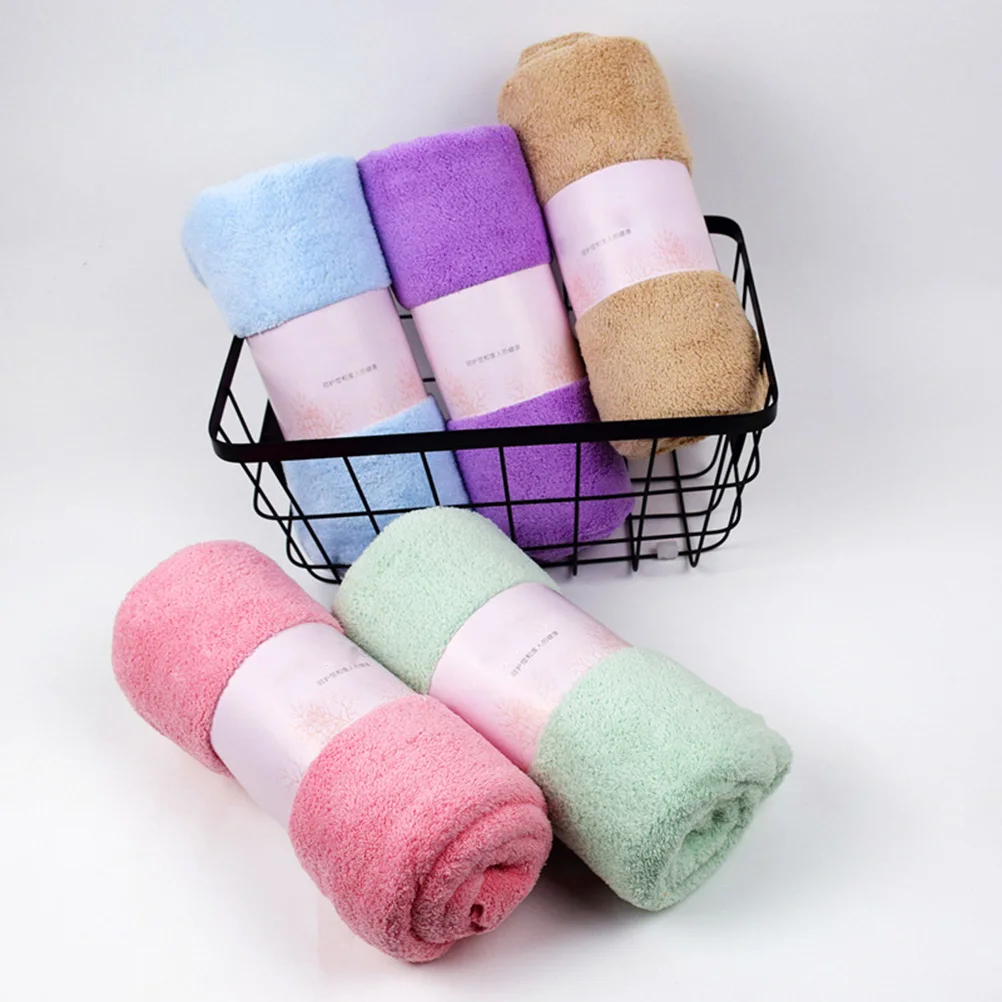 

5PCS Microfiber Facial Cleansing Towels Soft Absorbent Washcloths Makeup Remover Wipes for Travel Home Skincare Beauty