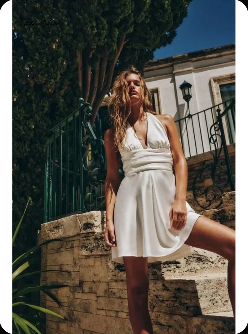 مثير الرسن فستان حفلة موسيقية قصيرة، فساتين حزب البسيطة عارية الذراعين القوس ضمادة فستان كوكتيل فستان الصيف #1