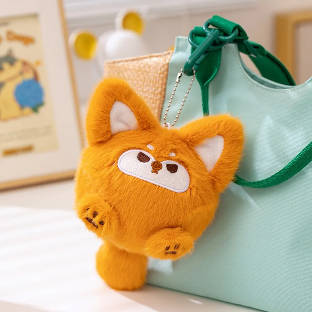 Boneca de pelúcia urso de manteiga animal brinquedo de pelúcia chaveiro panda animal de pelúcia boneca pingente bonito dos desenhos animados filhote de cachorro de pelúcia chaveiro crianças brinquedo