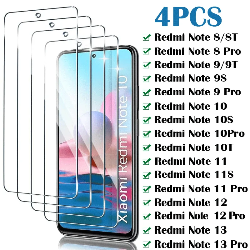 4Pcs Tempered Glass…