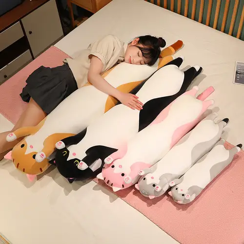 50/70/90/110/130cm Funny Cute Soft Long Cat Plush Toys Pause Office Nap Pillow Bed Sleep Home Decor Doll for Kids Girl Gift - Image 3