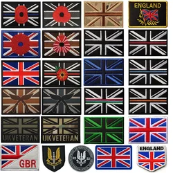 Flaga brytyjska łatka Union IR odblaskowa Patch UK wielka brytania wielka brytania wojskowa Flog SAS naszywki odzież wojskowa haft