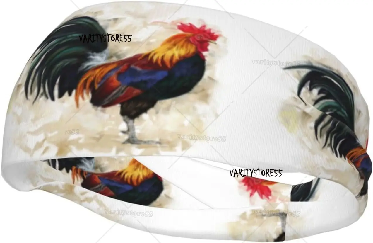

Деревенский петух, курица, акварельные спортивные повязки на голову, эластичные влагоотводящие повязки для тренировок для мужчин и женщин