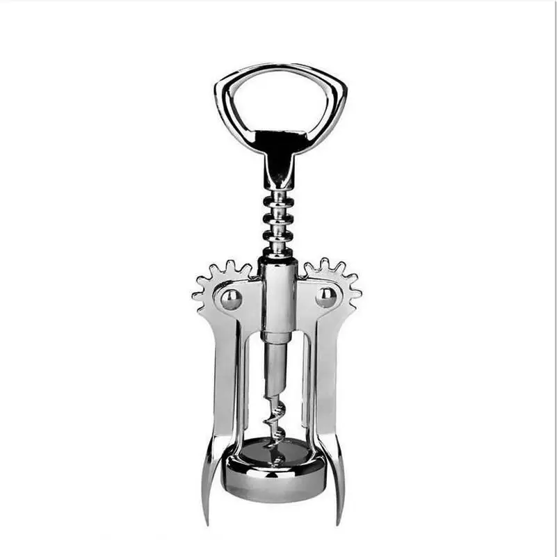 Stainless Steel Butterfly Corkscrew Red Wine Ah-So Two-prong Puller Wing Type Cork Remover Wine Bottle Opener Waiter\'s Friend