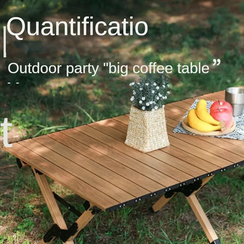 

Outdoor Camping Egg Roll Table Foldable Portable Outdoor Patio Garden Open Air Picnic Table And Chairs Balcony Supplies Camping