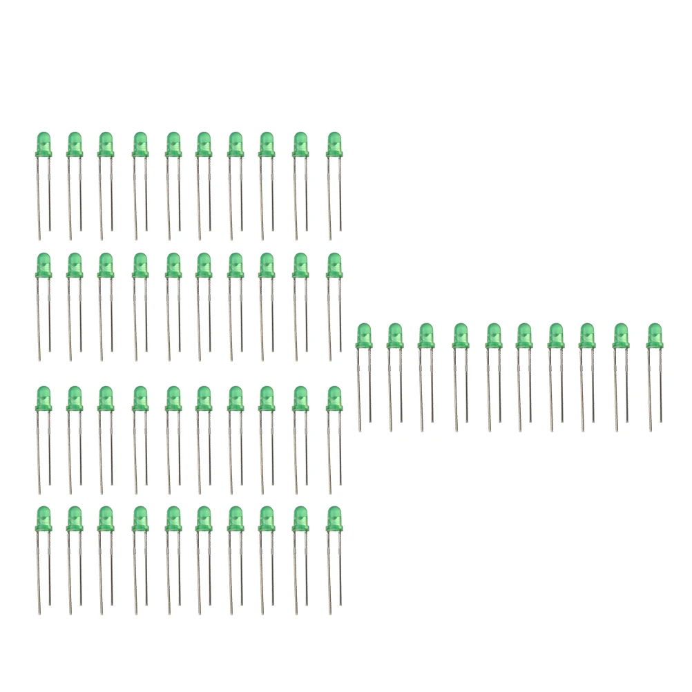

120 Pcs LED Light Emitting Diodes 3mm Round White Red Green Blue Yellow 120 Degree 20mA Long Life Easy Install Premium