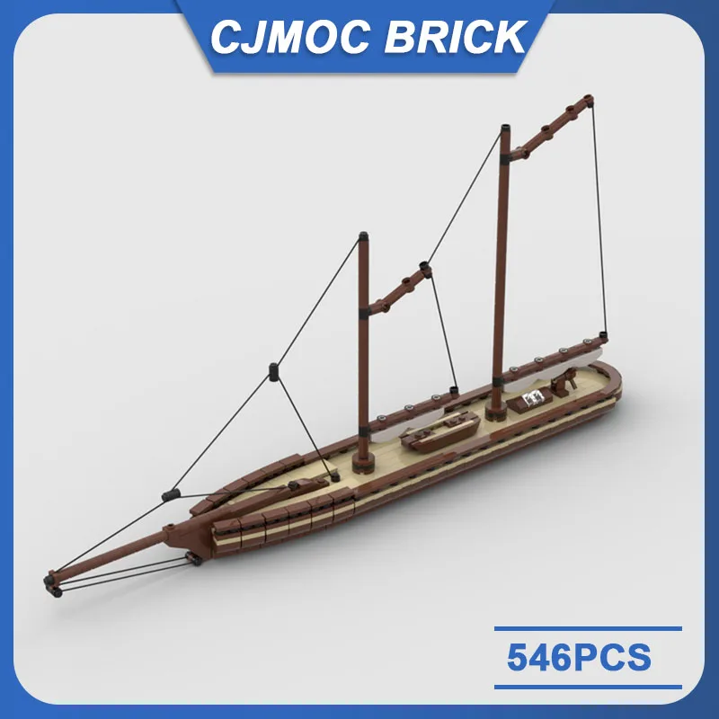 

MOC Schooner 546PCS Medieval Sailing Adventure Sailboat Building Block set Brick Toys Kids Collector Birthday Christmas Gifts