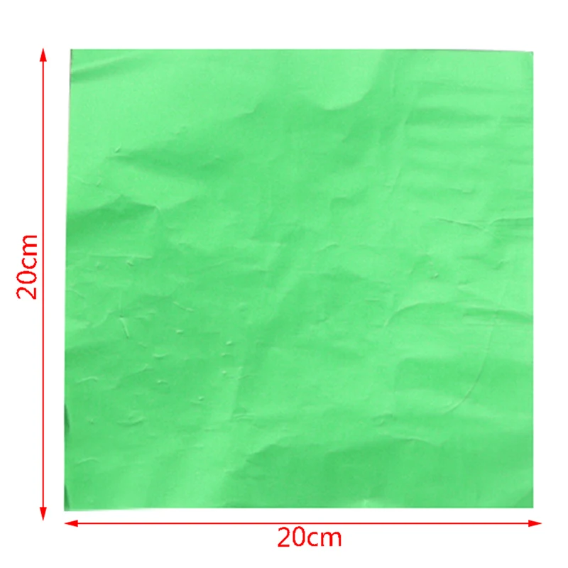 100pcs 20cm Gold Aluminium Foil Wrapper Paper Wedding Chocolate Paper Candy Wrapping Paper Sheets Wedding Party Candy Packaging