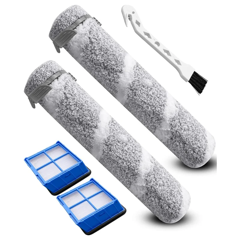 AS60-For Bissell 3930F/3933/V2/3999Z Cordless Multi-Surface Hard Floor Wet Dry Vacuum Cleaner Brush Rolls Replacement Filters