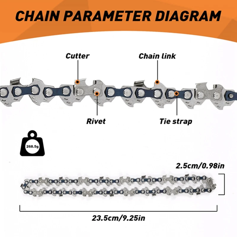 Мини-бензопила цепь для 6-дюймовой цепной пилы, цепная направляющая, запасная цепь для портативной пилы