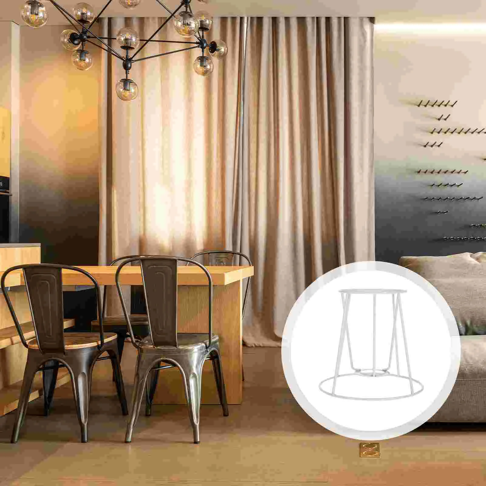 

4 Pcs E14 Shade Holder Lampshade Metal Bedside Large Frame Lampshades Table Light Covers Bracket DIY