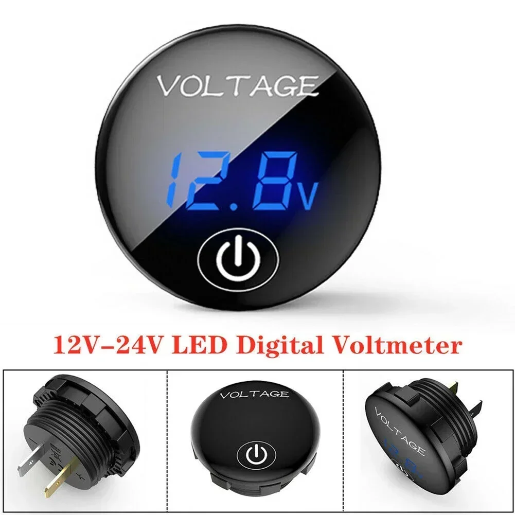 12V-24V Car Marine Motorcycle LED Digital Voltmeter Voltage Meter Battery Gauge Digital Voltmeter Voltage Meter Battery Gauge