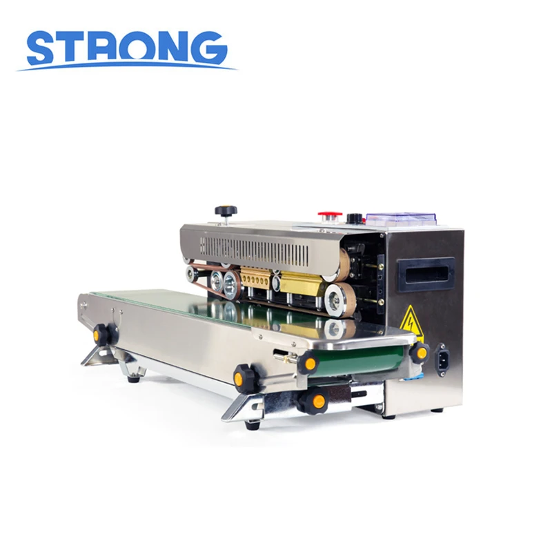 Continuous Band Seale Vertical Stainless Steel Sealing Machine Horizontal Heat Sealer With Temperature Control for Plastic Bag