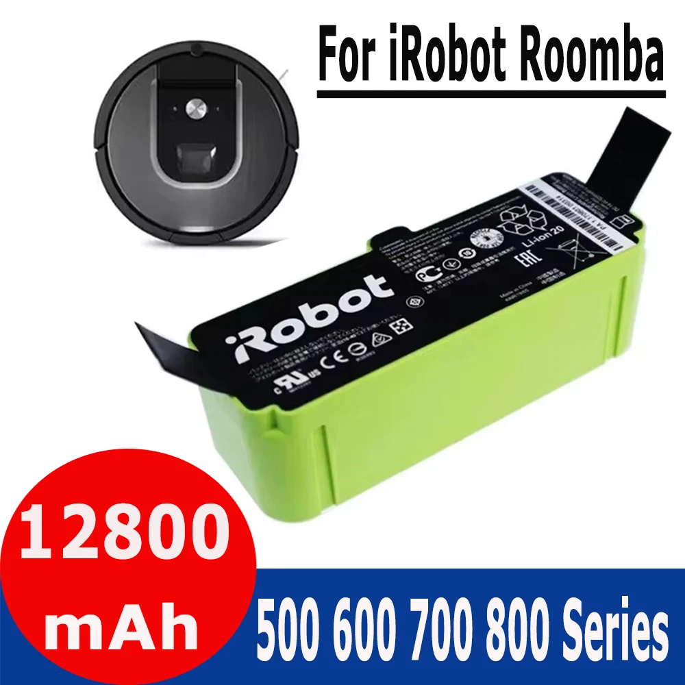 

14.4V 12.8Ah Li-ion Battery for iRobot Roomba Robots 600 700 800 900 Series 696 760 761 770 780 790 860 870 871 880 960 965 966
