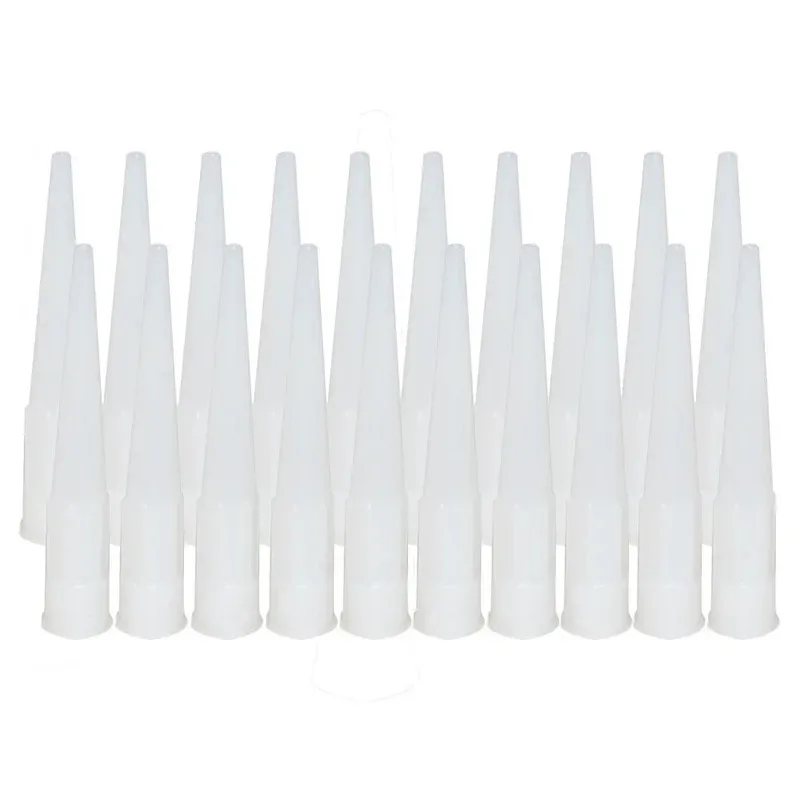 25pcs Spare-Glue Nozzle Glass Glue Tip Mouth Sealant Kit For Silicone Caulking Pipes For DoorWindows Install Construction Tool