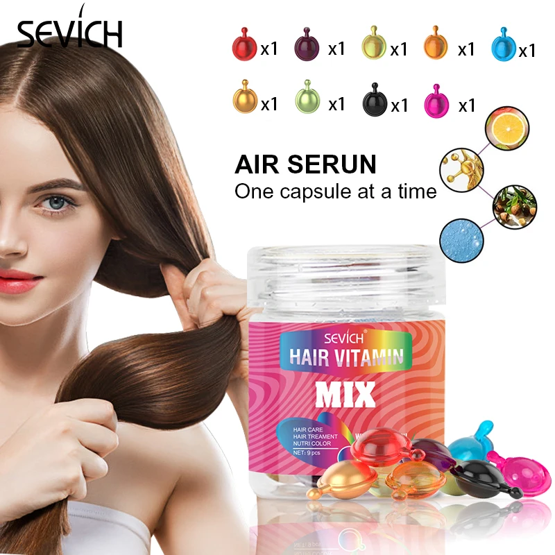 Sevich Hair Vitamin Capsule Keratin Oil Repairs Damaged Hair Anti Hair Loss Moroccan Oil Smoothing Hair Essence Mix Hair Capsule