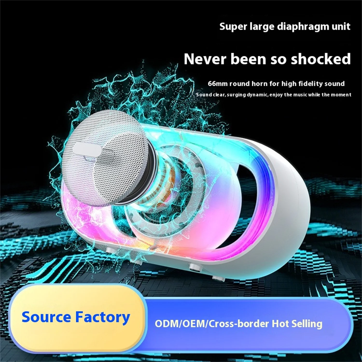 U8 Cool Outdoor Camping Desktop Atmosphere Night Light Bluetooth Speaker, Portable RGB Light Speaker