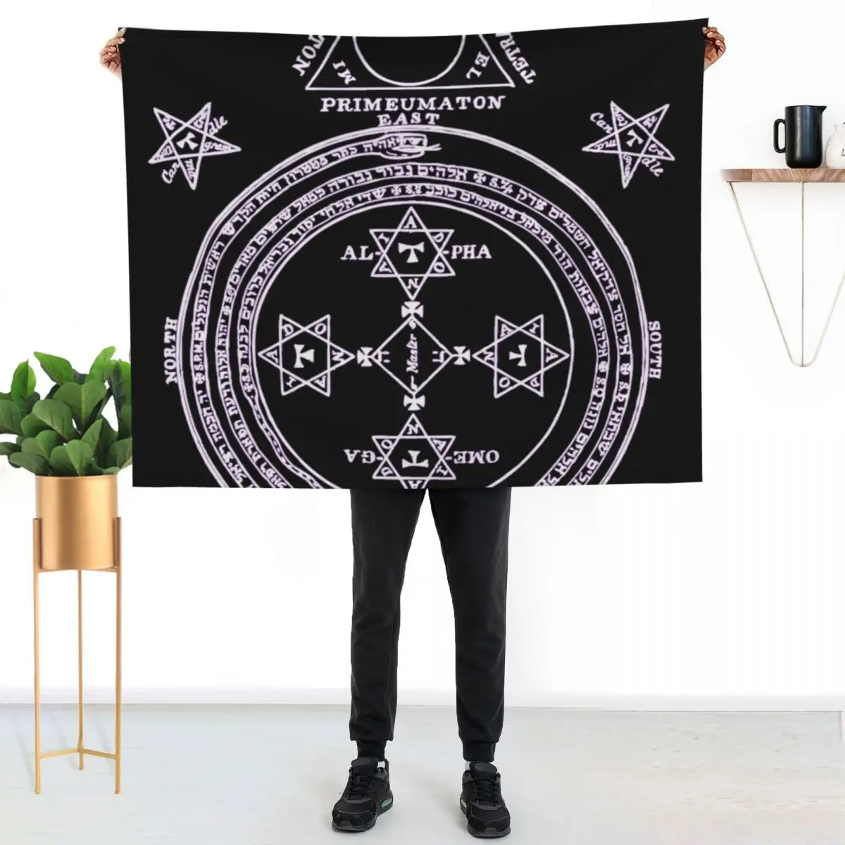 Magical Circle of King Solomon INVERTED Throw Blanket Men's Soft Warm Throw Blanket for Couch