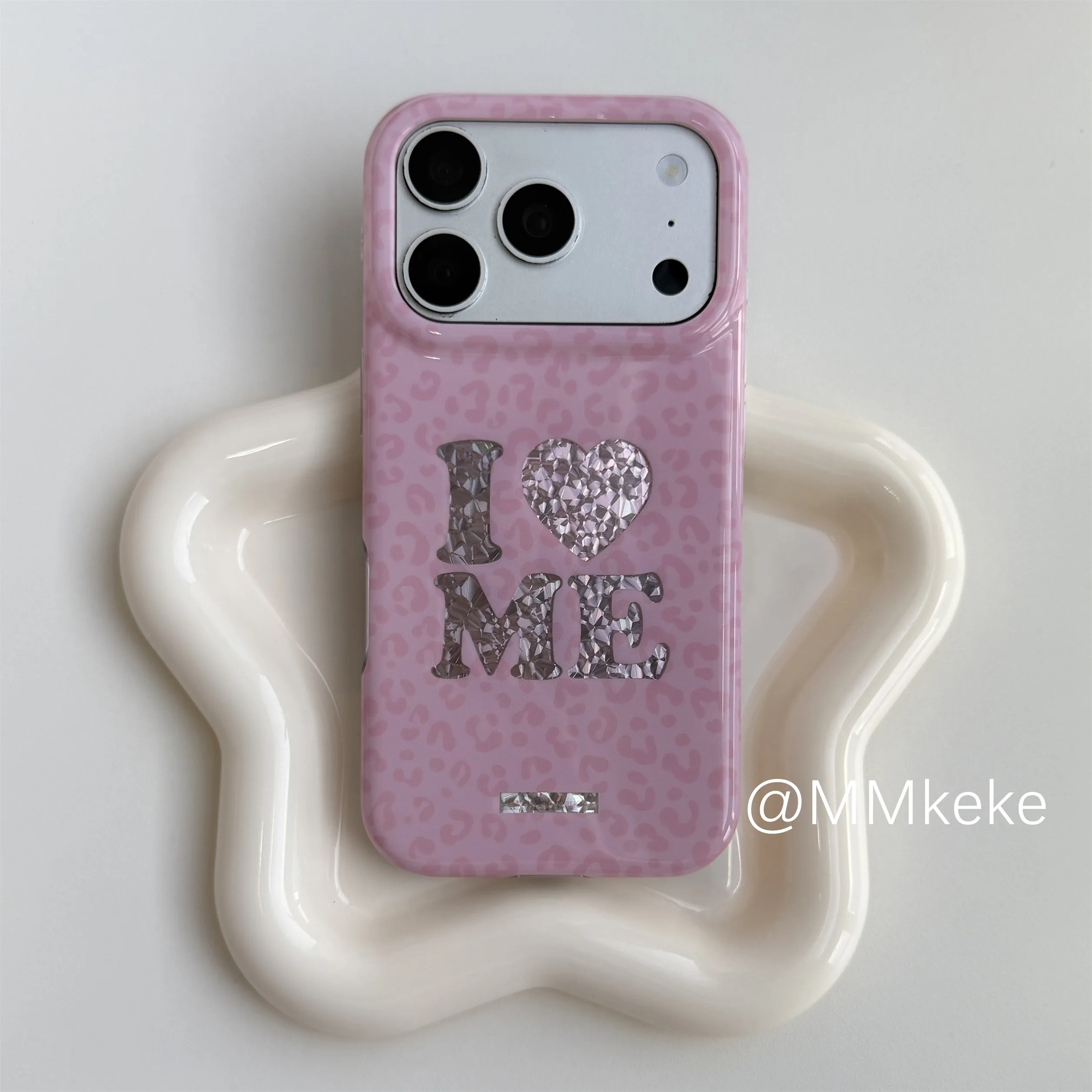 Pink Leopard Print I Love ME K - огляд і ціна Phone Cases Leopard Print