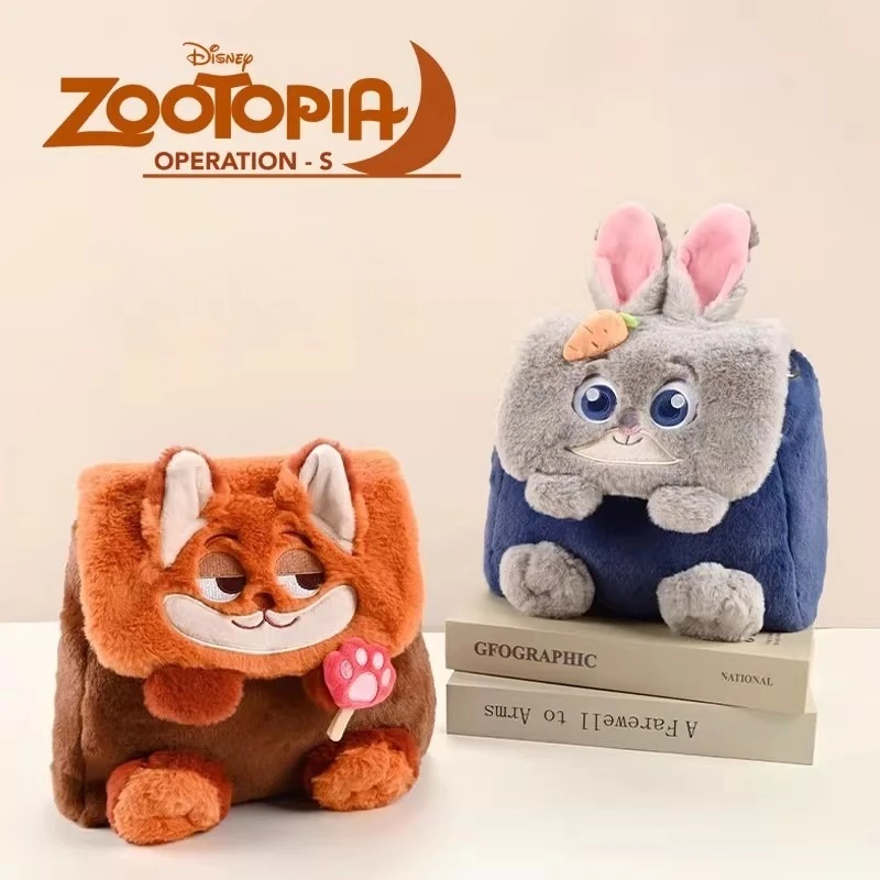 

Disney Zootopia милый мультфильм Джуди Хоппс Ник Уайльд плюшевый рюкзак сумка через плечо сумка на одно плечо откидной топ Kawai фестиваль подарок
