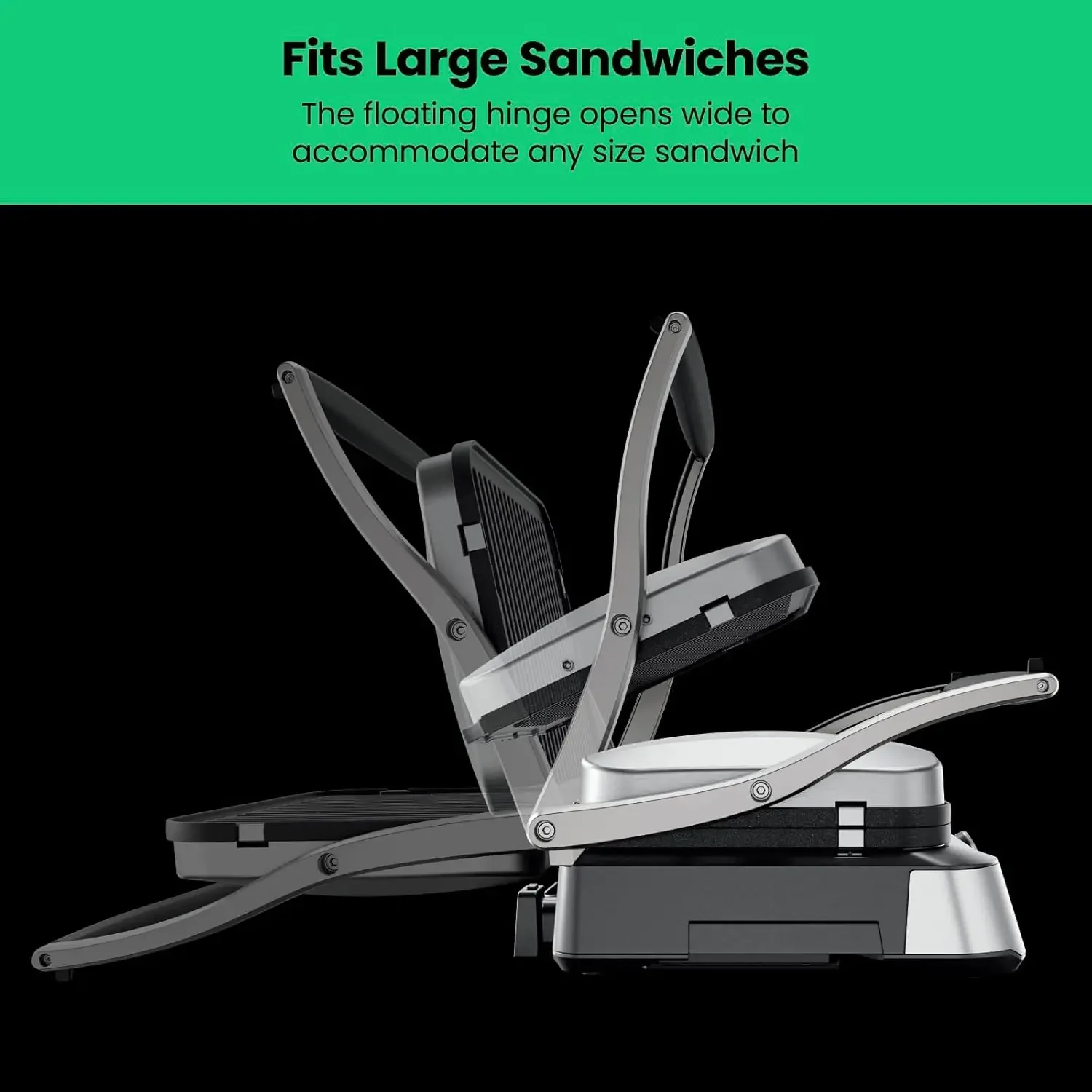 Chefman 5-in-1 Digital Panini tekan pembuat Sandwich dan wajan panggangan Kombo dengan Removable, reversibel-aman untuk mesin cuci piring