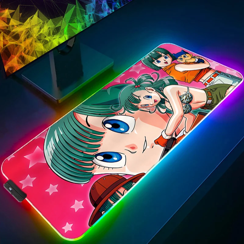 RGB LED Mauspads Schreibtisch Matte Schutz Gaming D-Dragon B-Ball Mousepad Büro Tisch Dekor Tastatur Lange Pad Computer Gamer Matten