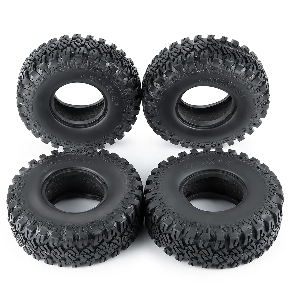 AXSPEED 1.9inch Rubber Tyres 114mm OD Wheels Tires for 1/10 Axial SCX10 CC01 D110 D90 RC 4WD TRX4 TRX6