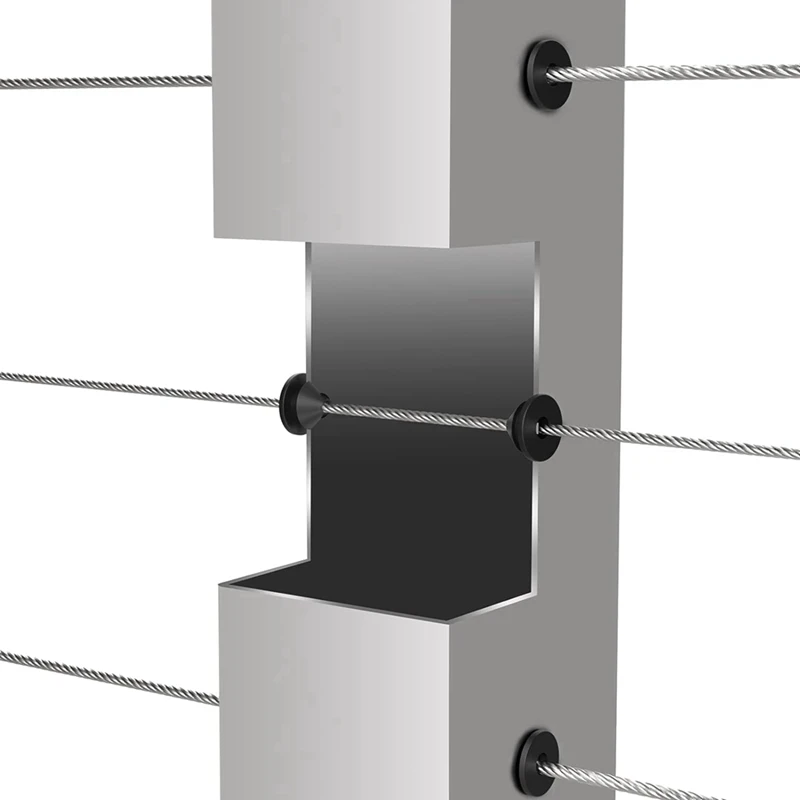 WFF 50 pacotes de ilhós de borracha de proteção de cabo, 1/8 polegadas 5/32 polegadas 3/16 polegadas cabo de poste de proteção de cabo de metal