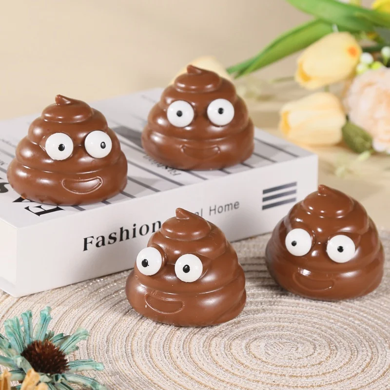 Cute Fidget Squeeze Poo Toy Stress Balls Stress Relief Sensory Funny Poop Shape Kids Adults Fidget Joke Prank Toy Party Favors