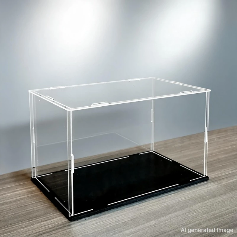 1 Stück Klare Acryl-Vitrine Staubdichte Vitrine für Spielzeugfiguren, Autos, LKWs, Transporter, Modellbox, Sammlerstück-Aufbewahrungsbox, Theken-Ausstellungsbox